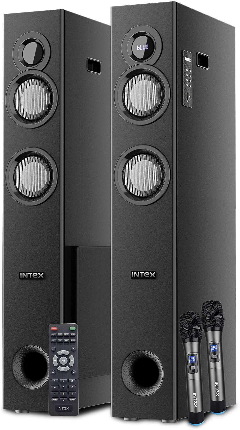 13503-dual-party-home-theater-with-karaoke-mic-intex-original-imagyhz7yx6d4fsz.jpeg Intex TW-XH 13503 FMUB (Dual) 150 W Bluetooth Tower Speaker (Black, 2.1 Channel) - Image 1