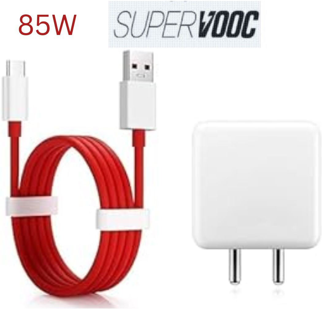 Mad Gorrillah 85 W SuperVOOC 5.4 A Wall Charger for Mobile with Detachable Cable  (Red, Cable Included)