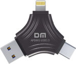 DM APD006 128GB 3 in 1 USB 3.0 Fasionable Triangle Pendrive For IOS, PC, Maccbook 128 GB OTG Drive Compatible with Desktop Computer, Audio Player, Mobile, Netbook, Tablet, Television USB 3.0 Metal Case