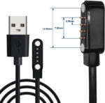 HexaGear Magnetic Charging Cable 0.6 m beatXP Vega Watch Charging Cable  (Compatible with beatXP Vega Charging Cable, BXSO2004, DO NOT WORK ANY OTHER SMART WATCH, Black, One Cable)