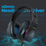 ZEBRONICS Zeb-Jet� Premium Headphone,LED Headband,Suspension Design, 2 mtr 3.5mm+USB Wired Gaming  (Black + Blue, On the Ear) - Image 2