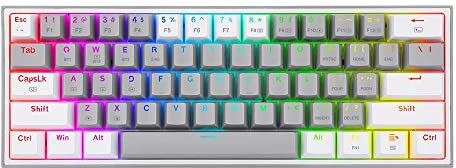 Redragon K616 Wired USB Standard Gaming Keyboard Compatible with Desktop, Laptop, Mac  (Grey & White)