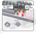Redragon K616 Wired USB Standard Gaming Keyboard Compatible with Desktop, Laptop, Mac  (Grey & White) - Image 3
