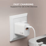 boAt 22.5 W Quick Charge 3 A Wall Charger for Mobile with Detachable Cable  (White, Cable Included) - Image 3