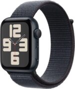 Apple Watch SE 2 GPS 44mm (2nd Gen) Midnight Aluminium with Ink Sport Loop  (Ink Strap, Free Size) - Image 2
