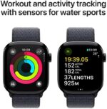 Apple Watch Series 10 GPS 42mm Jet Black Aluminium with Ink Sport Loop  (Ink Strap, Free Size) - Image 3