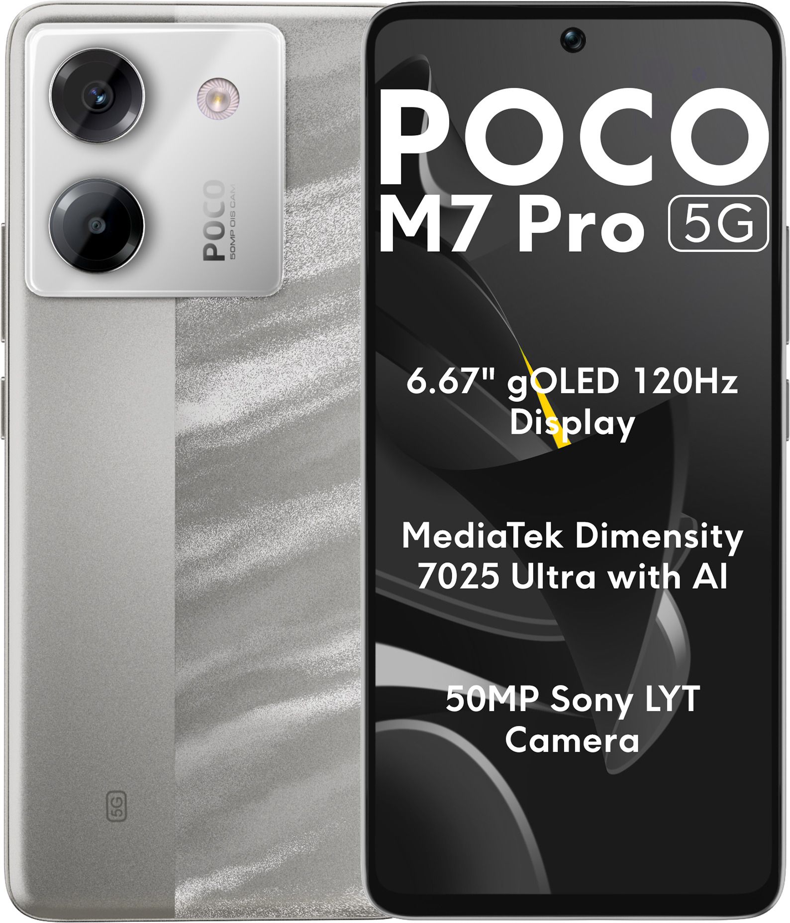 POCO M7 Pro 5G (Lunar Dust, 128 GB)  (6 GB RAM)