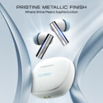 Number Navo Buds X1 w/ 50H Playtime, Dual Pairing, 13mm Speakers, ENC, 45ms Low Latency Bluetooth  (White Sky, In the Ear) - Image 2