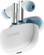 Number Navo Buds X1 w/ 50H Playtime, Dual Pairing, 13mm Speakers, ENC, 45ms Low Latency Bluetooth  (White Sky, In the Ear)