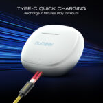 Number Navo Buds X1 w/ 50H Playtime, Dual Pairing, 13mm Speakers, ENC, 45ms Low Latency Bluetooth  (White Sky, In the Ear) - Image 4