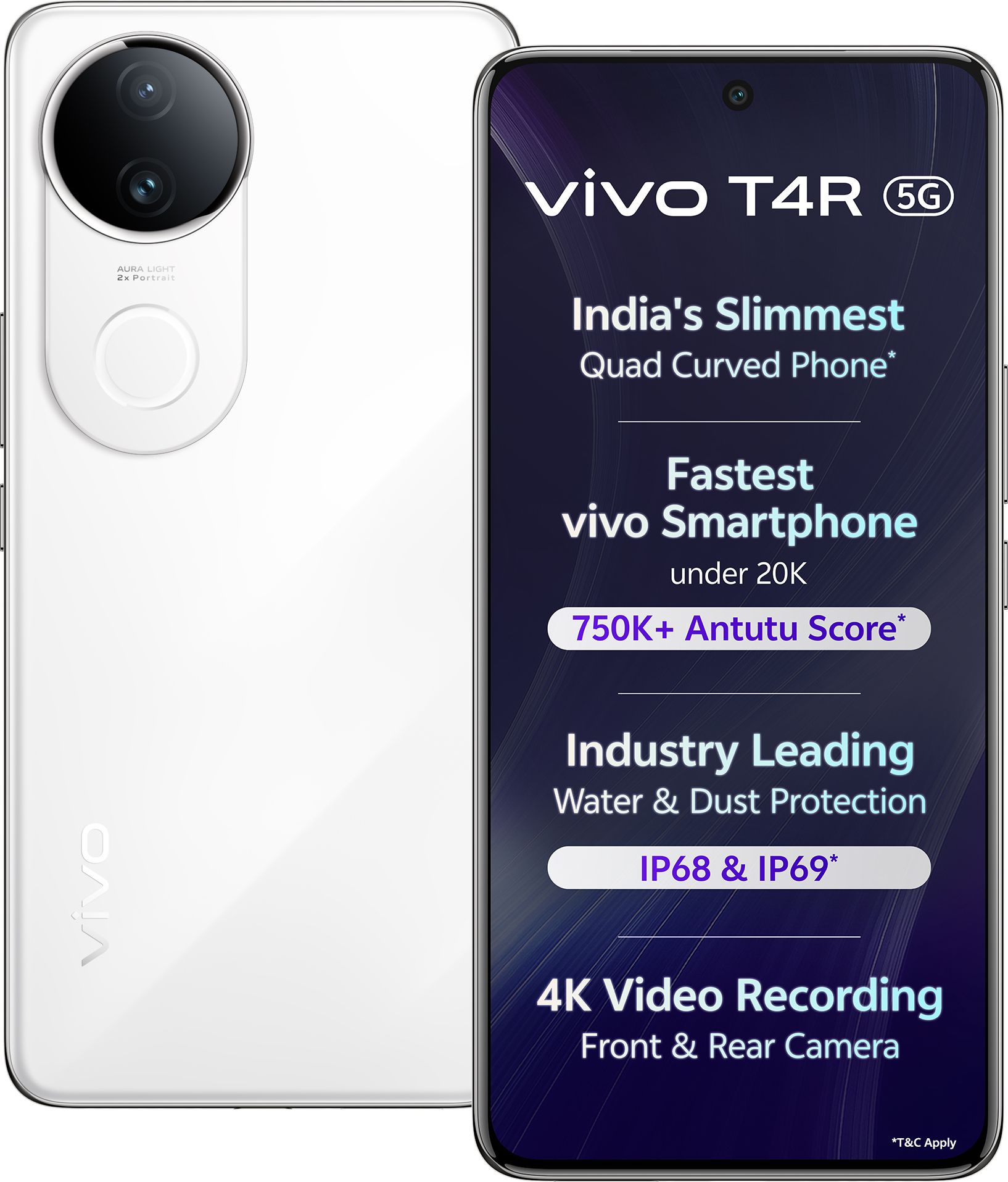vivo T4R 5G (Arctic White, 128 GB)  (8 GB RAM)