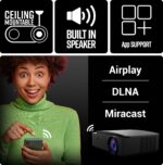 EBRONICS ZEB-PIXAPLAY 16 (10000 lm / 1 Speaker / Remote Controller) Portable Full HD 1080p Native Resolution with 4K Support, 200 Inch Screen Size, USB, HDMI, AV, AUX, WIFI, Bluetooth, Smart Apps, Miracast, Airplay, Dolby Smart Projector  (Black) - Image 3