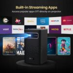 Portronics Pico 13, Stream Apps, Rechargeable, 4K Support, Compact, 3500 lm, 10W Speaker (3500 lm) Portable Projector  (Black) - Image 3