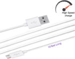 TROST Micro USB Cable 2 A 3 m Extra Long (3 Mtr) Charging/Sync A Plus Champ  (Compatible with Karbonn A Plus Champ, White, One Cable) - Image 4