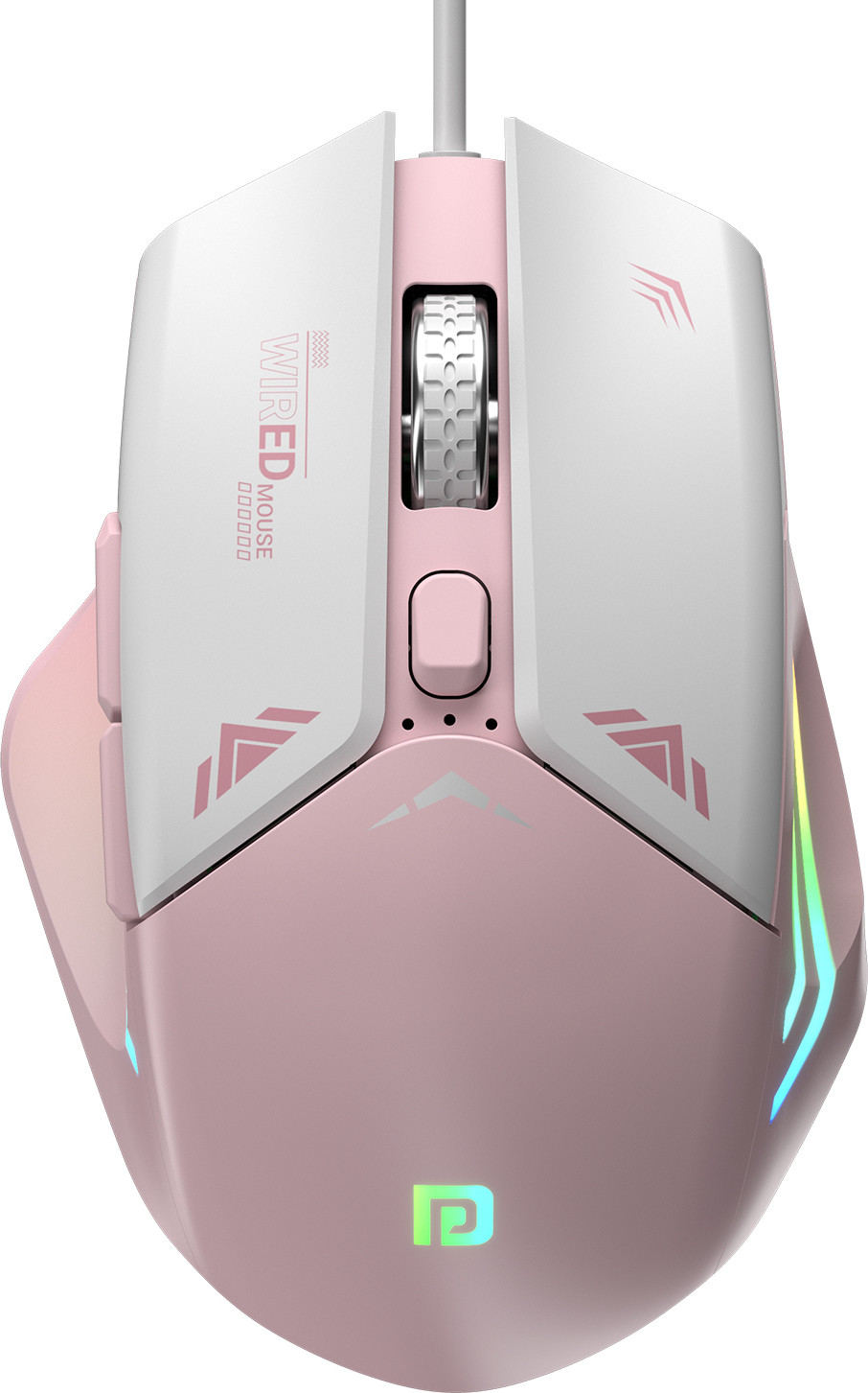Portronics Vader Gaming Mouse with 6 Buttons, Thumb Support, RGB Lights, Max 6400 DPI Wired Ambidextrous Optical Gaming Mouse