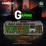 Frontech Wired Keyboard | RGB Backlight Effect | 104 Keys With 1.5M Braided Cable KB-0049 Wired USB Standard Gaming Keyboard Compatible with Desktop, Laptop, Mac - Image 2