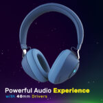 ZEBRONICS Zeb-Duke, with 60h Backup, BT v5.3, Gaming Mode, ENC, LED Lights, Dual Pairing Bluetooth  (Blue, On the Ear) - Image 2